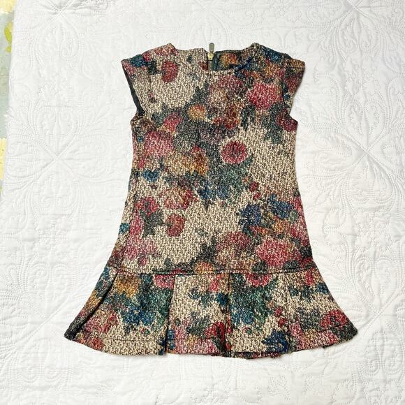 Samuel Jr. Textured Floral Shift Dress Size 4 - Picture 2 of 7